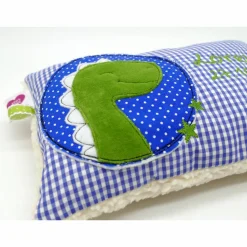 Kuschelkissen Dino Dinosaurier Wunschnamen Taufkissen Geburtskissen - Schmusekissen Kissen mit Namen