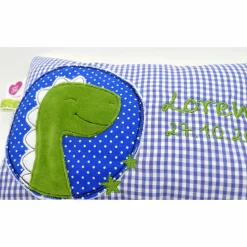 Kuschelkissen Dino Dinosaurier Wunschnamen Taufkissen Geburtskissen - Schmusekissen Kissen mit Namen