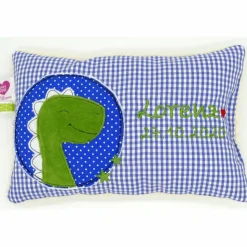 Kuschelkissen Dino Dinosaurier Wunschnamen Taufkissen Geburtskissen - Schmusekissen Kissen mit Namen