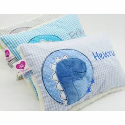 Kuschelkissen Dino Dinosaurier Wunschnamen Taufkissen Geburtskissen - Schmusekissen Kissen mit Namen