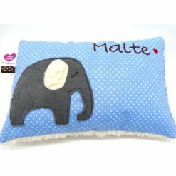 Kuschelkissen Elefant Elefanten Wunschnamen Taufkissen Geburtskissen - Schmusekissen Kissen mit Namen
