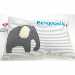 Kuschelkissen Elefant Elefanten Wunschnamen Taufkissen Geburtskissen - Schmusekissen Kissen mit Namen