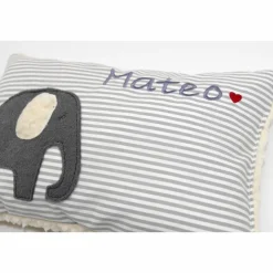 Kuschelkissen Elefant Elefanten Wunschnamen Taufkissen Geburtskissen - Schmusekissen Kissen mit Namen