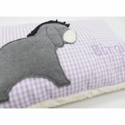 Kuschelkissen  Esel  Eselchen  Wunschnamen Taufkissen Geburtskissen - Schmusekissen Kissen mit Namen