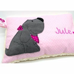 Kuschelkissen  Hund Labrador Retriever  Wunschnamen Taufkissen Geburtskissen - Schmusekissen Kissen mit Namen