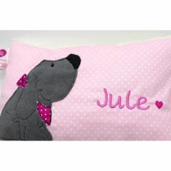 Kuschelkissen  Hund Labrador Retriever  Wunschnamen Taufkissen Geburtskissen - Schmusekissen Kissen mit Namen