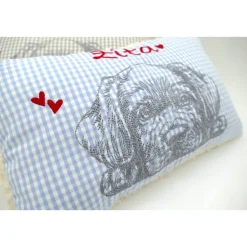 Kuschelkissen  Hund Labrador Retriever  Wunschnamen Taufkissen Geburtskissen - Schmusekissen Kissen mit Namen