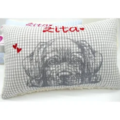 Kuschelkissen  Hund Labrador Retriever  Wunschnamen Taufkissen Geburtskissen - Schmusekissen Kissen mit Namen
