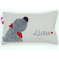 Kuschelkissen  Hund Labrador Retriever  Wunschnamen Taufkissen Geburtskissen - Schmusekissen Kissen mit Namen