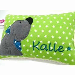 Kuschelkissen  Hund Labrador Retriever  Wunschnamen Taufkissen Geburtskissen - Schmusekissen Kissen mit Namen