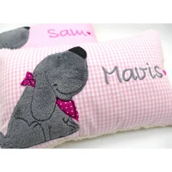 Kuschelkissen  Hund Labrador Retriever  Wunschnamen Taufkissen Geburtskissen - Schmusekissen Kissen mit Namen