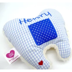 Kuschelkissen  Kleines Zahnfeekissen  Wunscnhnamen Taufkissen Geburtskissen - Schmusekissen Kissen mit Namen