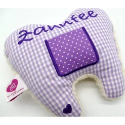 Kuschelkissen  Kleines Zahnfeekissen  Wunscnhnamen Taufkissen Geburtskissen - Schmusekissen Kissen mit Namen