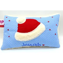 Kuschelkissen Weihnachtsmütze Nikolausmütze Nikolaus - Weihnachten- Geburtskissen - Kissen mit Namen