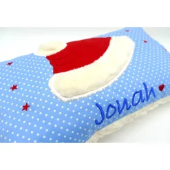 Kuschelkissen Weihnachtsmütze Nikolausmütze Nikolaus - Weihnachten- Geburtskissen - Kissen mit Namen