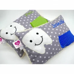 Kuschelkissen  Zahnfeekissen Zahnfee  Wunschnamen Taufkissen Geburtskissen - Schmusekissen Kissen mit Namen