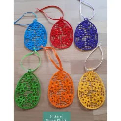 Lace - Ostereier, gestickt