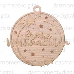 Laserdatei Plotterdatei Sternanhänger Frohe Weihnachten digitale Datei