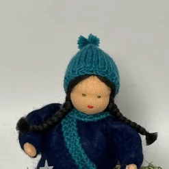 Laternenmädchen blau- Jahreszeitentisch - Blumenkind - Herbst