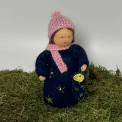 Laternenmädchen blau- Jahreszeitentisch - Blumenkind - Herbst