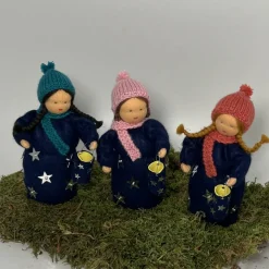 Laternenmädchen blau- Jahreszeitentisch - Blumenkind - Herbst