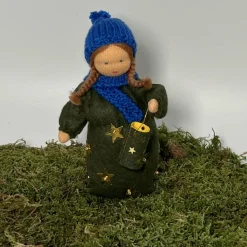 Laternenmädchen grün- Jahreszeitentisch - Blumenkind - Herbst