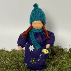 Laternenmädchen lila - Jahreszeitentisch - Blumenkind - Herbst