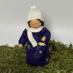 Laternenmädchen lila - Jahreszeitentisch - Blumenkind - Herbst