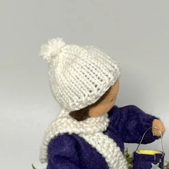 Laternenmädchen lila - Jahreszeitentisch - Blumenkind - Herbst