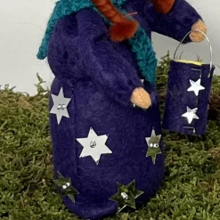 Laternenmädchen lila - Jahreszeitentisch - Blumenkind - Herbst