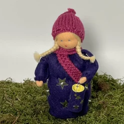 Laternenmädchen lila - Jahreszeitentisch - Blumenkind - Herbst