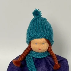 Laternenmädchen lila - Jahreszeitentisch - Blumenkind - Herbst