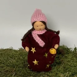 Laternenmädchen rot - Jahreszeitentisch - Blumenkind - Herbst