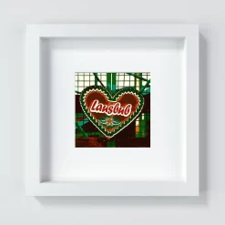 LAUSBUB Herz Grün Oktoberfest Lebkuchenherz Fotografie Pop Art Print Kunstdruck Geschenk für ihn // 13 x 13 cm // 20 x 20 cm // 30 x 30 cm