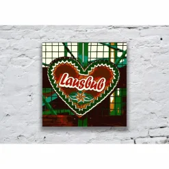 LAUSBUB Herz Grün Oktoberfest Lebkuchenherz Fotografie Pop Art Print Kunstdruck Geschenk für ihn // 13 x 13 cm // 20 x 20 cm // 30 x 30 cm