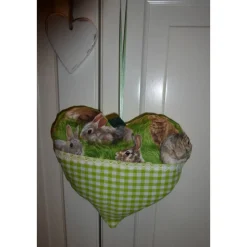 Lavendelherz Hase / Kaninchen, Duftkissen, Osterdekoration, Unikat hessmade