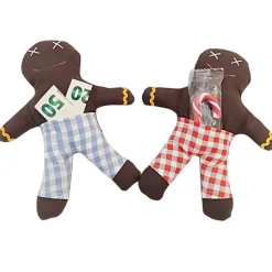 Lebkuchenmännchen mit befüllbaren Hosen in rot oder blau