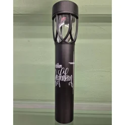 LED Solar Licht Trauer mit Spruch und Motiv - personalisiert