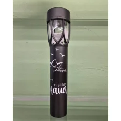 LED Solar Licht Trauer mit Spruch und Motiv - personalisiert