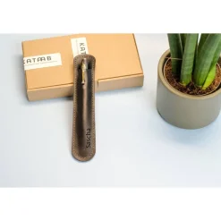 Leder Stifthülle mit Namen Gravur.Größe cir. 17x3,5cm. Personalisiertes Stiftetui aus Leder. Lederetui für einen Kugelsc