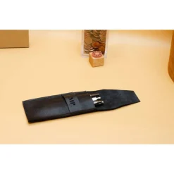 Leder Stifthülle. Personalisiertes Stifteetui. Monogram Stifteetui. Gravur Stifteetui. Monogramm-Federtasche. Bleistifth