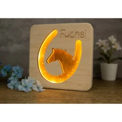 LED-Lampe Pferdekopf – Individuelle Lasergravur für Pferdefans