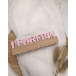 Lehrerin Geschenk Schulabschluss – 3D-Druck Deko mit Holzsockel „Lehrerin mit Klasse“