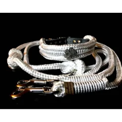 Leine Halsband Set für Hochzeit mit Blüte, sehr edel