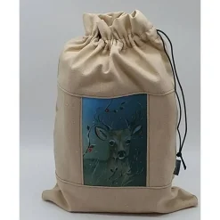 Leinensäckchen Hirsch im Winterwald