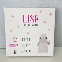 Leinwand mit Geburtsbild diverse Designs und Größen möglich