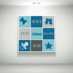Leinwand mit Geburtsbild diverse Designs und Größen möglich