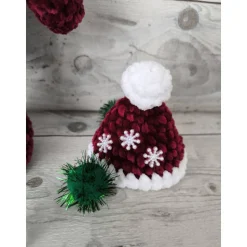 Leni die Schneemaus – handgehäkelte Wintermaus, ca. 31 cm