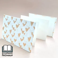 Leporello Fotoalbum Herzen Hochzeit 11x16cm Querformat Personalisierbar