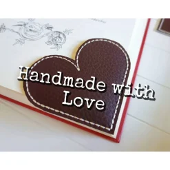 Lesezeichen Weihnachts Kranz gestickt aus Kunstleder gold – Geschenkidee Weihnachten & Adventskalender